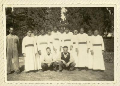 Mohammad Jadallah With Colleagues at the Ambassador Hotel, Jerusalem, 1954

