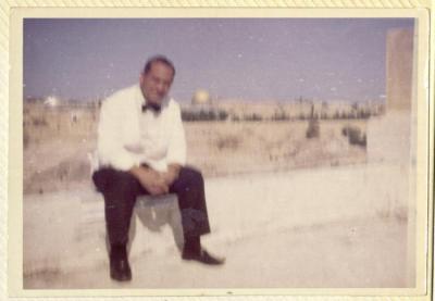 Ibrahim Jadallah at the Jerusalem Panorama Hotel, Jerusalem, 1954