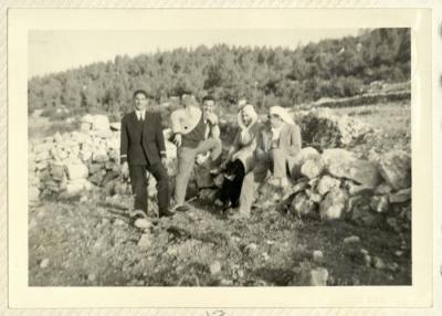 Mohammad Jadallah with Colleagues, Ramallah, 1958