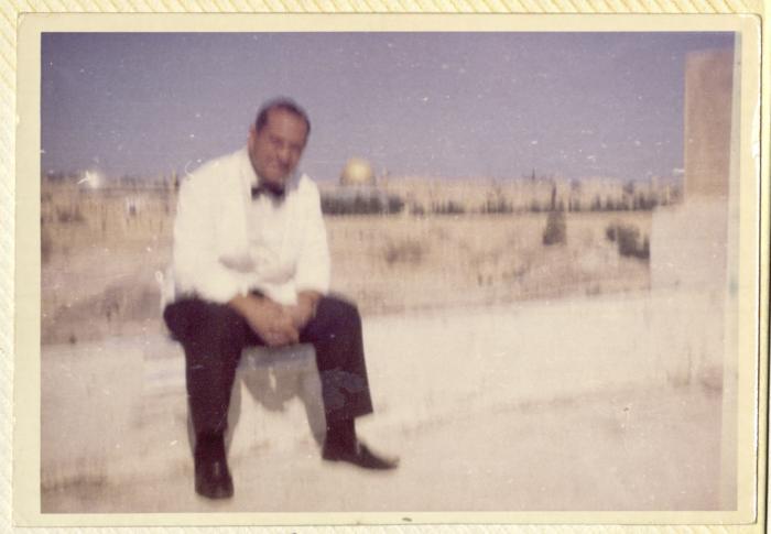 Ibrahim Jadallah at the Jerusalem Panorama Hotel, Jerusalem, 1954
