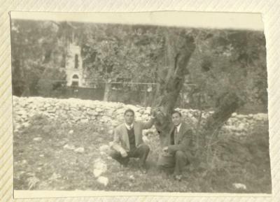 Mohammad Jadalla with Friend Mohammad Abdel-Qader, Sur Baher, 1941