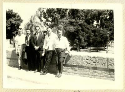 Mohammad Jadallah with Colleagues of the Trade Union Movement, Ramallah, 1951