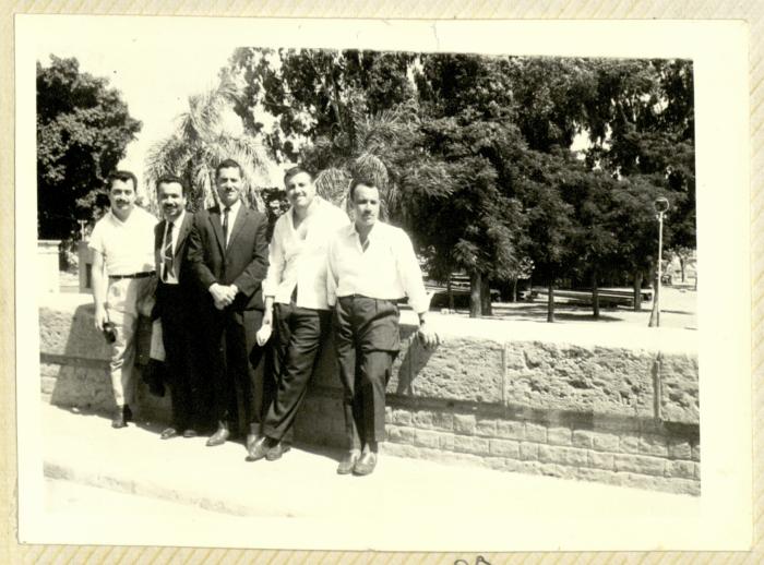 Mohammad Jadallah with Colleagues of the Trade Union Movement, Ramallah, 1951