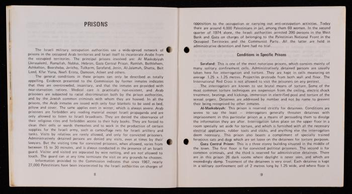 Israeli Violation of Human Rights in the Occupied Arab Territories, 1975