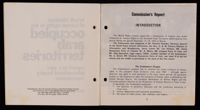 Israeli Violation of Human Rights in the Occupied Arab Territories, 1975