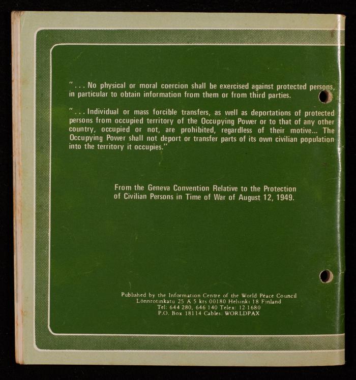 Israeli Violation of Human Rights in the Occupied Arab Territories, 1975