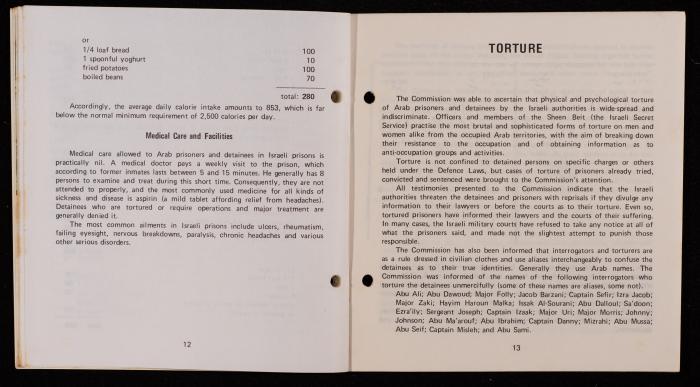 Israeli Violation of Human Rights in the Occupied Arab Territories, 1975