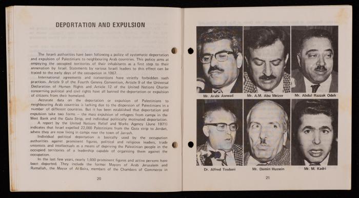 Israeli Violation of Human Rights in the Occupied Arab Territories, 1975
