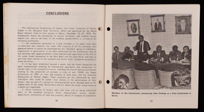 Israeli Violation of Human Rights in the Occupied Arab Territories, 1975