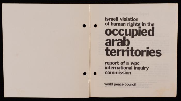 Israeli Violation of Human Rights in the Occupied Arab Territories, 1975