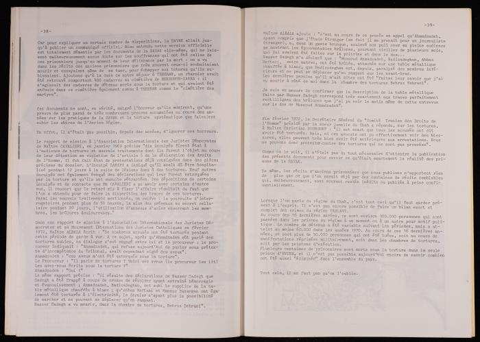 تقرير حول الوضع السياسي في إيران، 1979