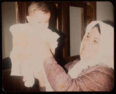 Fadeyyeh Darabe with Her Daughter Layali, Jordan, the 1980s