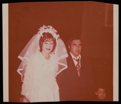 Basima Darabe and Her Husband Mousa Darabe at Their Wedding, Kuwait, 1978 

