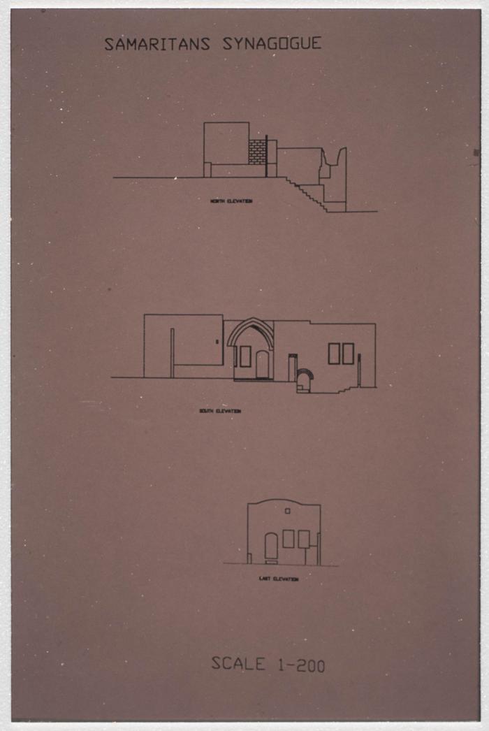 A Scale Drawing of the  Samaritan Synagogue Located on Top of Mount Gerizim, Nablus