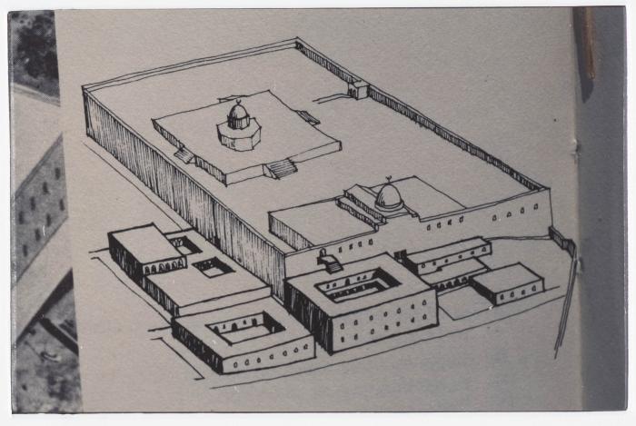 A Sketch of the Umayyad Palaces in Jerusalem after Reconstruction
