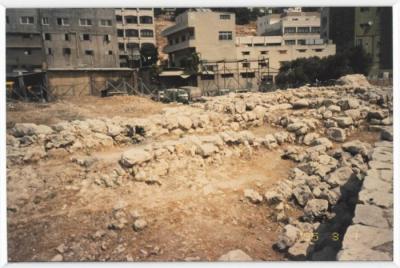 A Photo of the Excavations in Tell Balata, Nablus, 1 March 1995