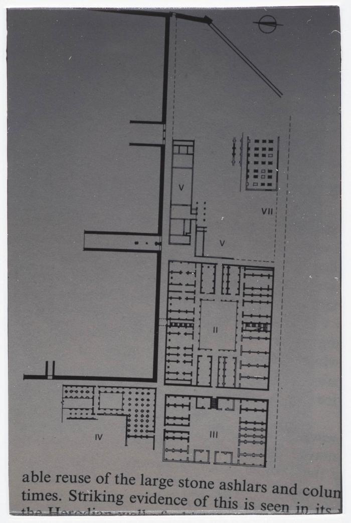A Floor Plan of the Umayyad Palaces Located South of al-Aqsa Mosque