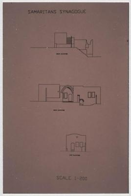 A Scale Drawing of the  Samaritan Synagogue Located on Top of Mount Gerizim, Nablus