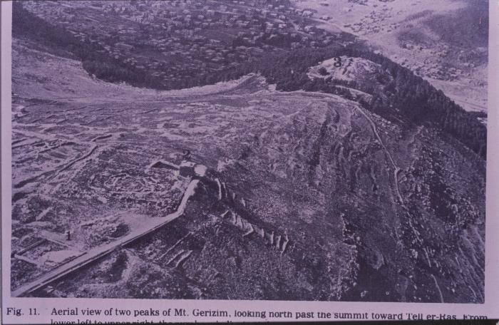A Colour Aerial Photograph of Mount Gerizim South of Nablus