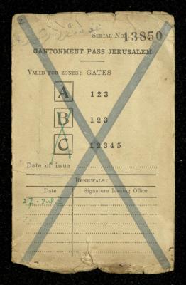 Permit Passage for Ahmad Hiwwari by the British Army Chief, 27 February 1947
