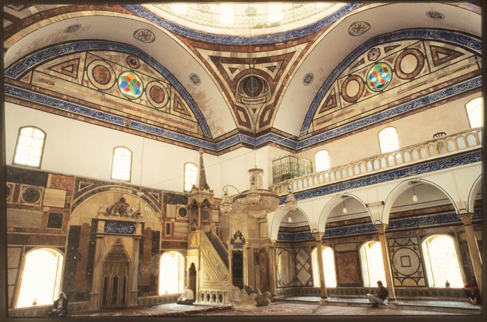 A Photograph from the Inside of al-Jazzar Mosque in the Occupied City of Acre in the 1990s 
