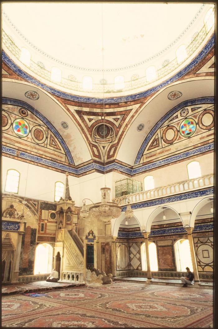 A Photograph from the Inside of al-Jazzar Mosque in the Occupied City of Acre in the 1990s 