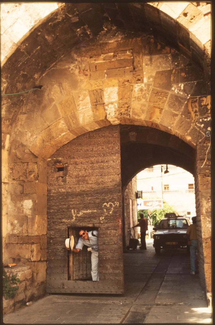 A Photograph of the Entrance and the Door of Acre Castle in the 1990s 