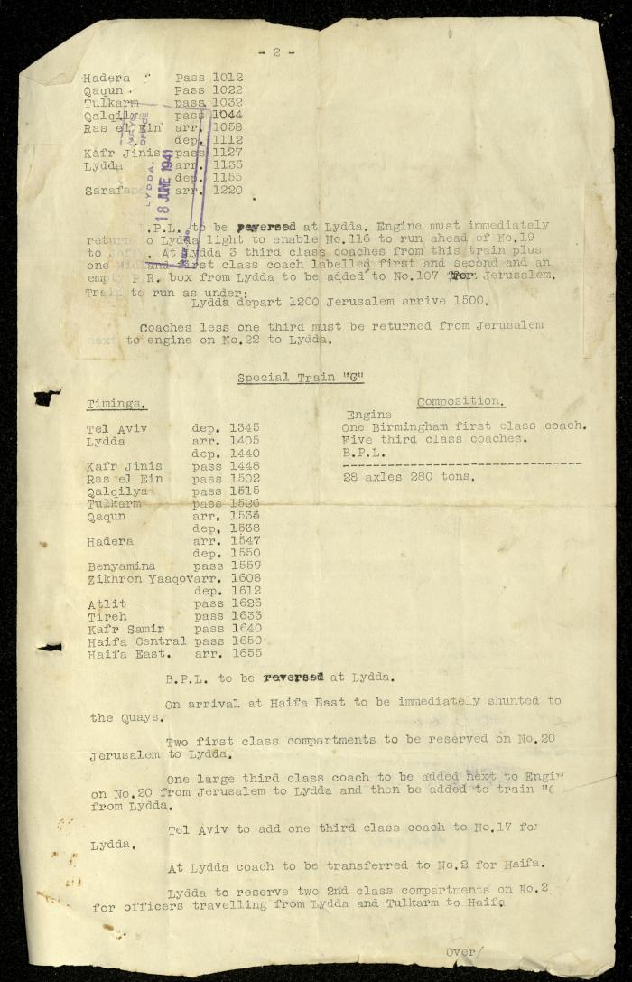 A Letter from the District Traffic Superintendent's Office, 7 June 1940