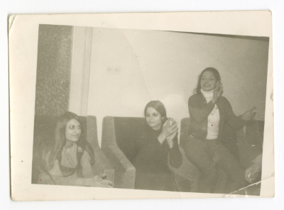 Shafaq Irsheed, Balqees Khalifa, and Iqbal al-Salem at a party