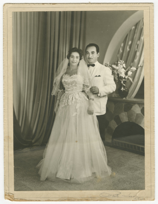 A married couple in a studio