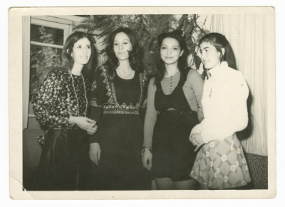 Friends in a house in Nablus