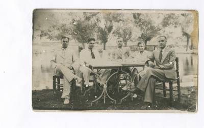Minister Fareed Irsheed (first on the left) with his family in a park