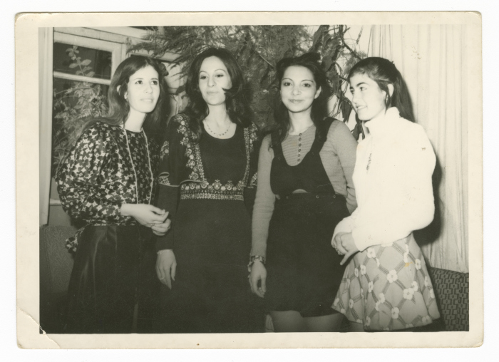 Friends in a house in Nablus