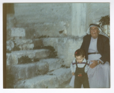 Ragheb Abdel-Jabbar with his grandson Rami