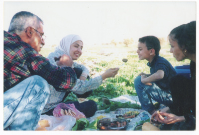 A family on a picnic