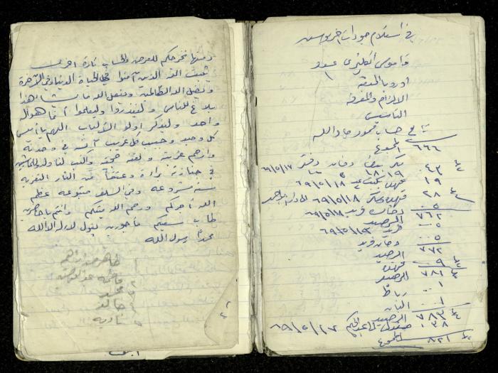 Expenses and Accounts Notebook of Abdel Karim Amira, 1967-70