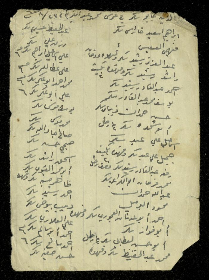 أسماء الحضور في عدة مناسبات 