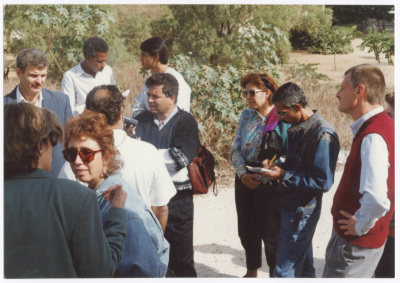 Journalists on a visit to the places that where Judaized in Jaffa
