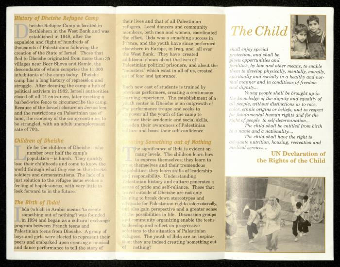 A Brochure by Ibda'a Cultural Center