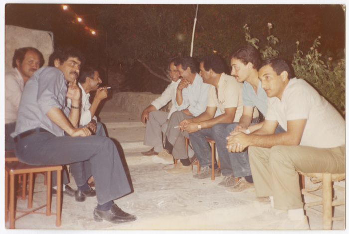 Students from Birzeit University on a visit to a released prisoner