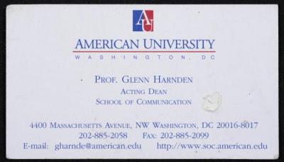 A Business Card for Glenn Harnden 