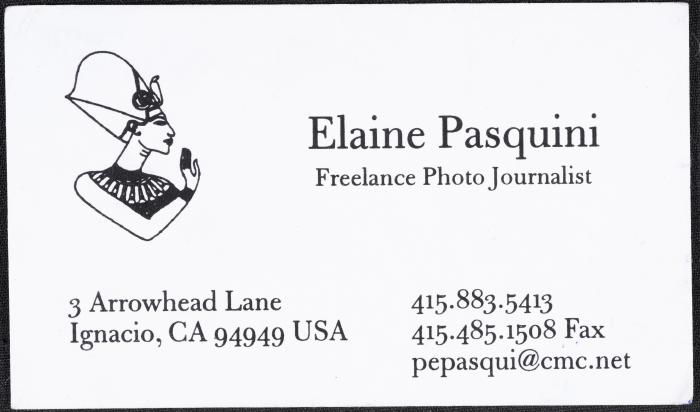 A Business Card for Elaine Pasquini 