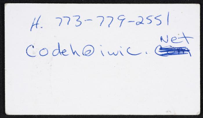 A Business Card for Camille Odeh