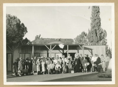 A Photograph of Tourists near the Mandelbaum Gate, 1955-67

