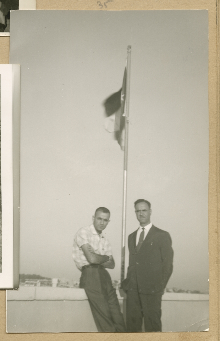 People over the YMCA (The Young Men's Christian Association ) building in Jerusalem