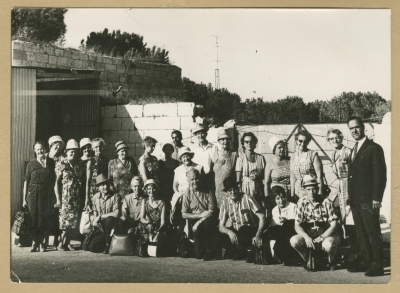 A Photograph of Tourists near the Mandelbaum Gate, 1955-67
