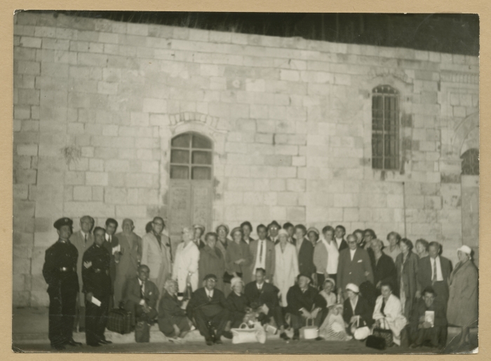 A Photograph of Tourists near the Mandelbaum Gate, 1955-67

