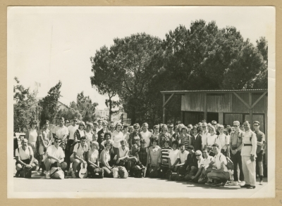 A Photograph of Tourists near the Mandelbaum Gate, 1955-67

