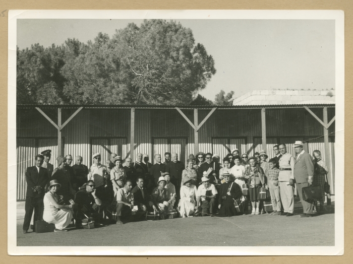 A Photograph of Tourists near the Mandelbaum Gate, 1955-67
