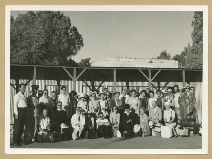 A Photograph of Tourists near the Mandelbaum Gate, 1955-67

